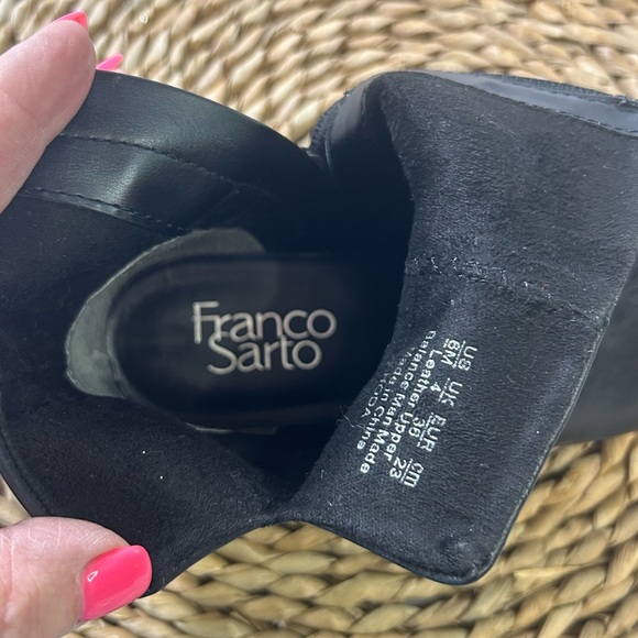 Franco Sarto Black Leather Ankle Boots. Womens Size 6. Cabincore. - Picture 9 of 10